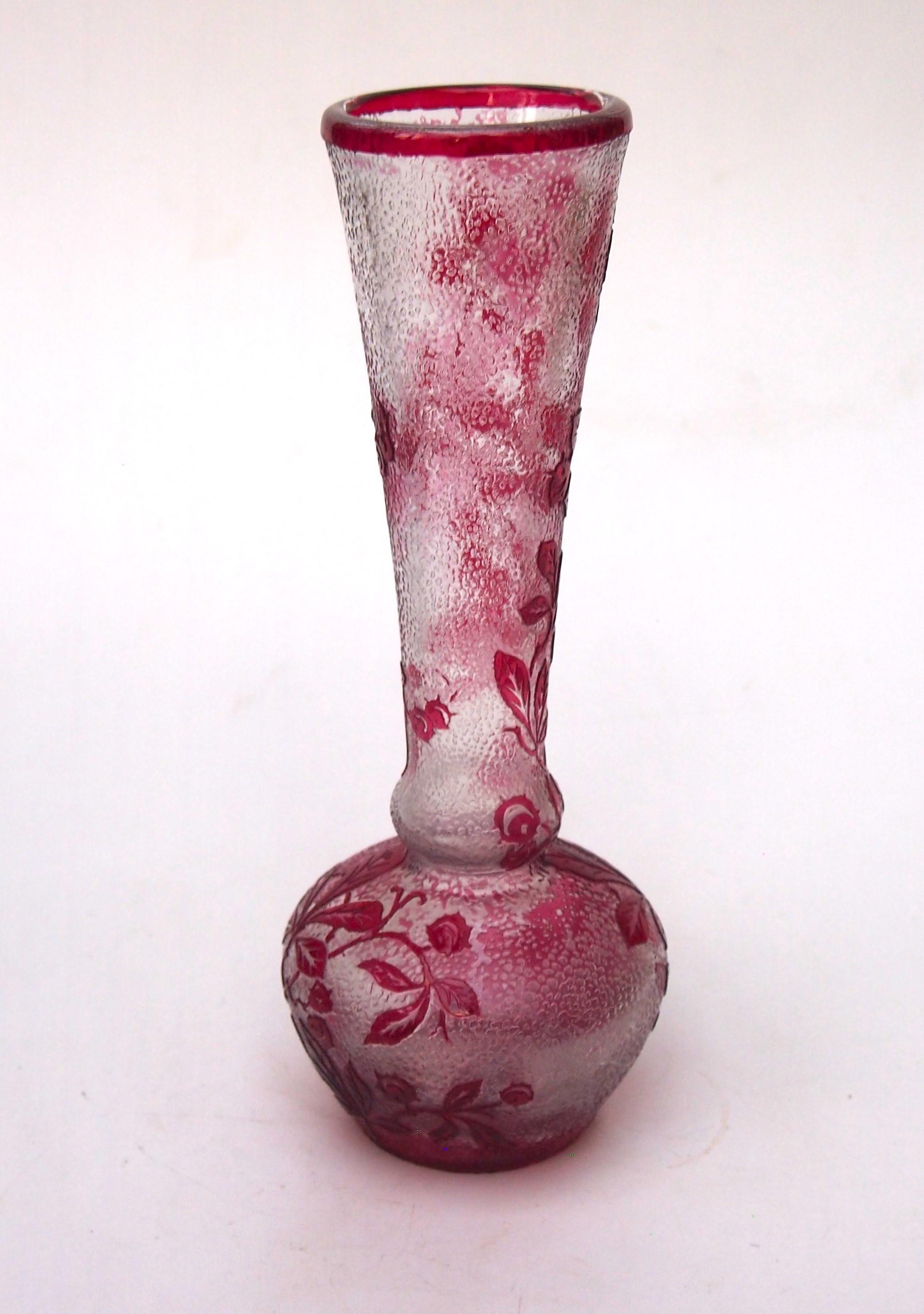 baccarat red vase
