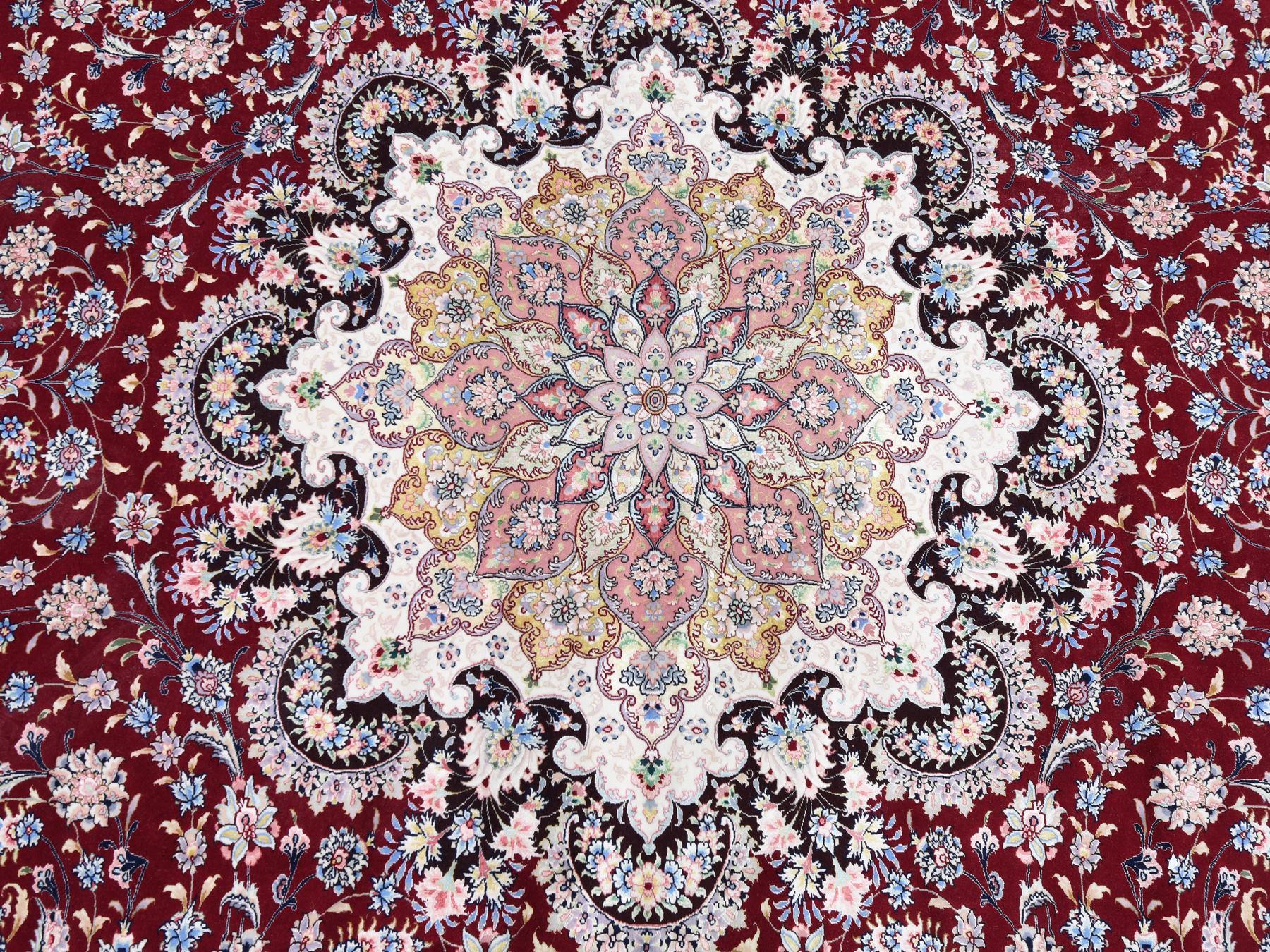 Red Oversized New Persian Tabriz 400 KPSI Double Signature Hand Knotted Oriental 2