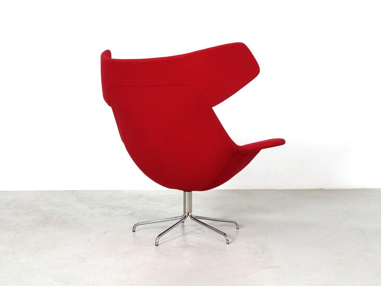 Mid-Century Modern Red Oyster High Chair by Michael Sodeau for Offecct, 2008 For Sale