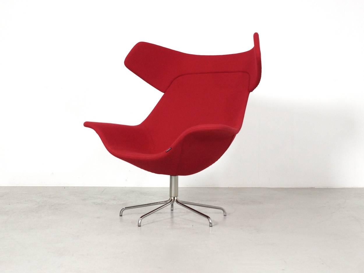 Contemporary Red Oyster High Chair by Michael Sodeau for Offecct, 2008 For Sale