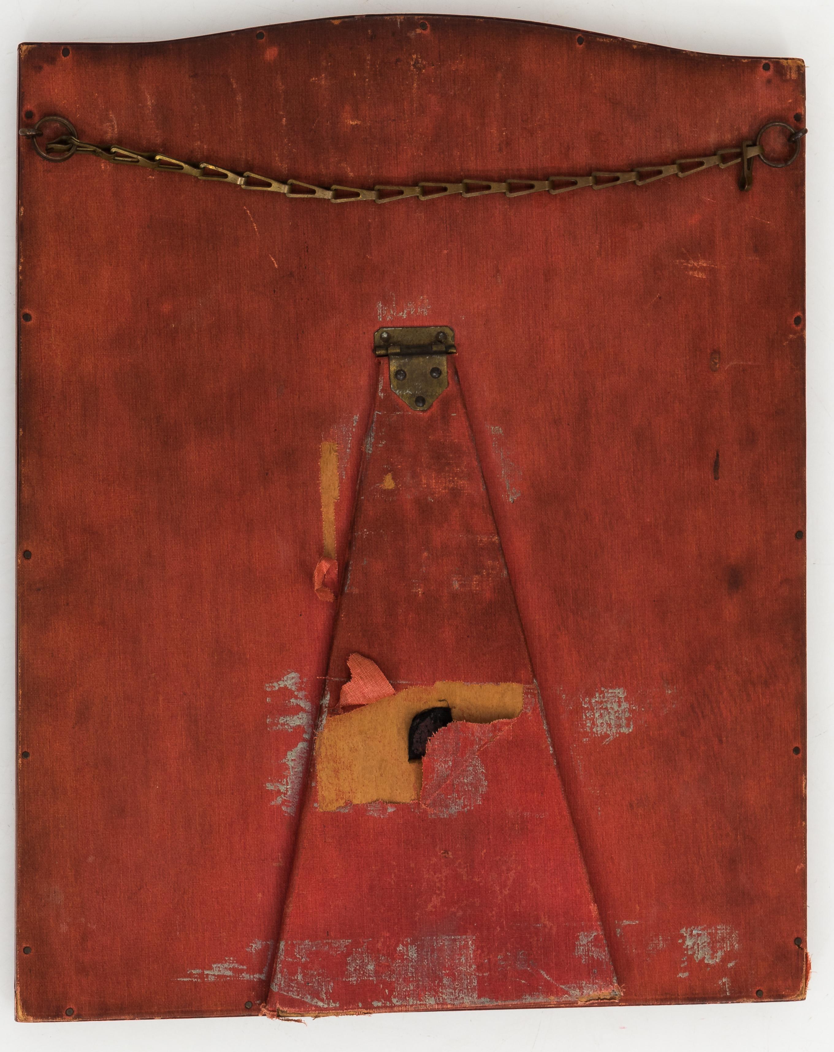 Handbemalter Waschtisch-Spiegel in Cinnabar-Rot, Chinoiserie im Angebot 10
