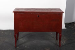 Red Painted Continental Style Two-Drawer Chest