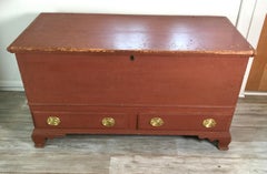 Red Painted Dower Chest, circa 1800