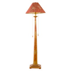 Red Painted Floor Lamp in the Manner of Associated Artists, circa 1950