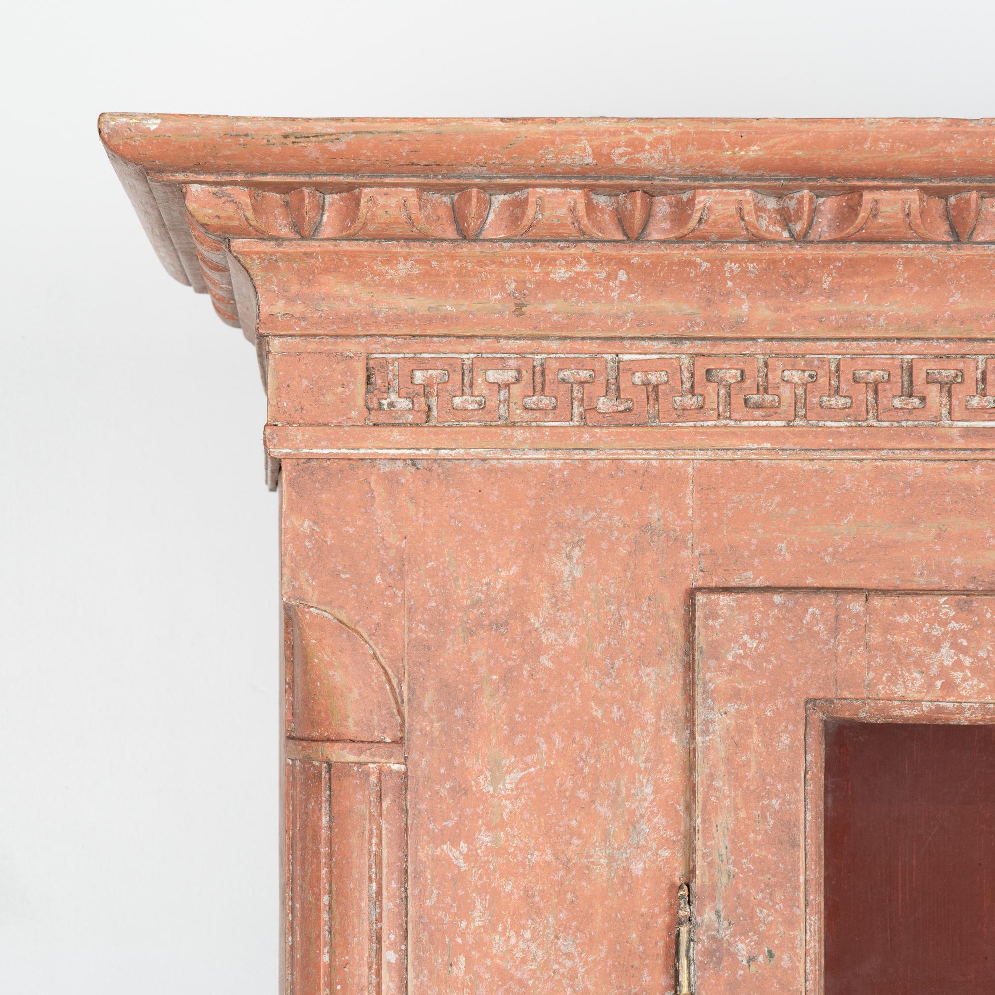 Red Painted Gustavian Bookcase Display Cabinet, Sweden circa 1790-1820 For Sale 3