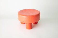 Red Painted Paper Pulp Milkstool, 'Goodnight Moon Edition'