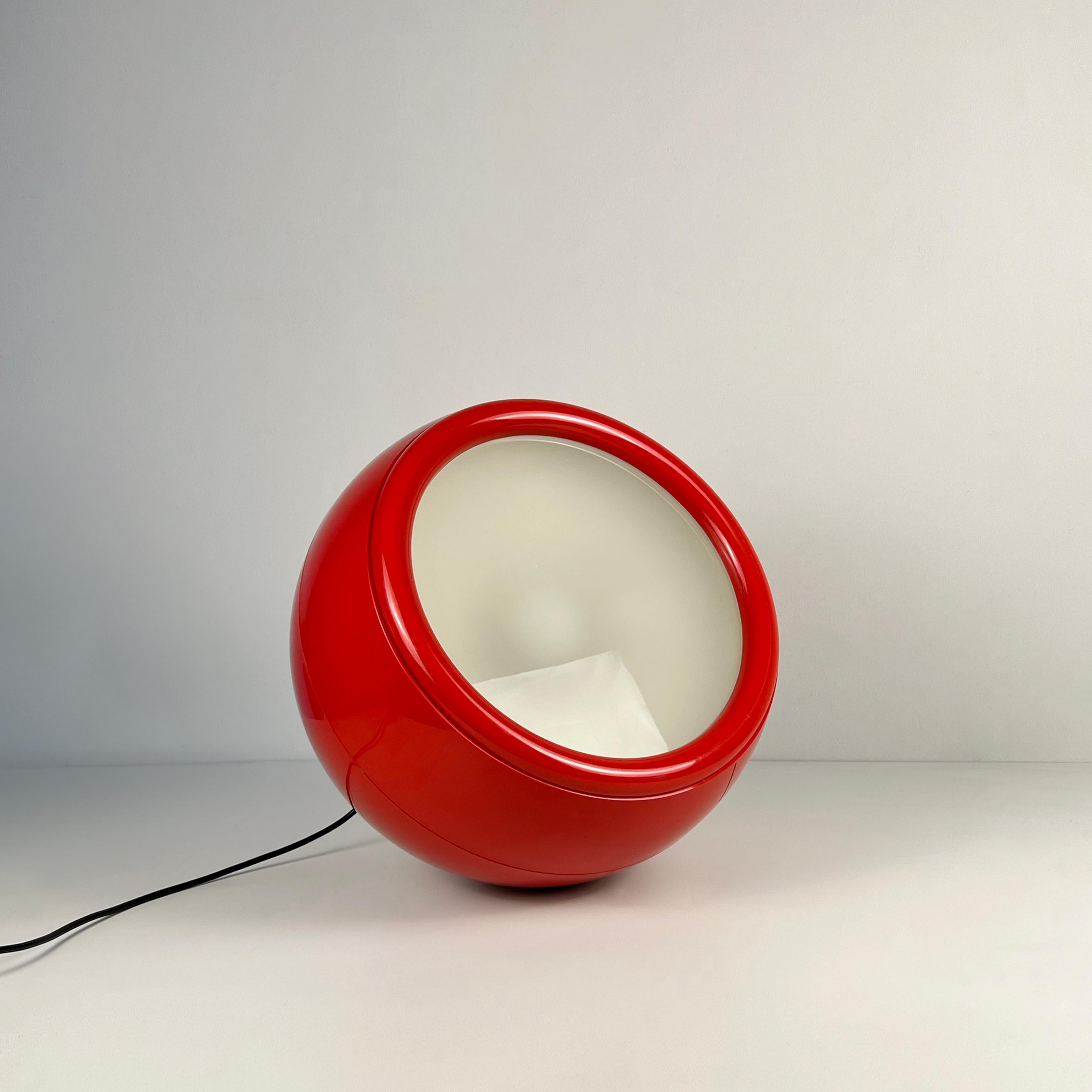 Red Pallade (1st Ed. 1968) floor lamp designed by Studio Tetrarch for Artemide For Sale 6