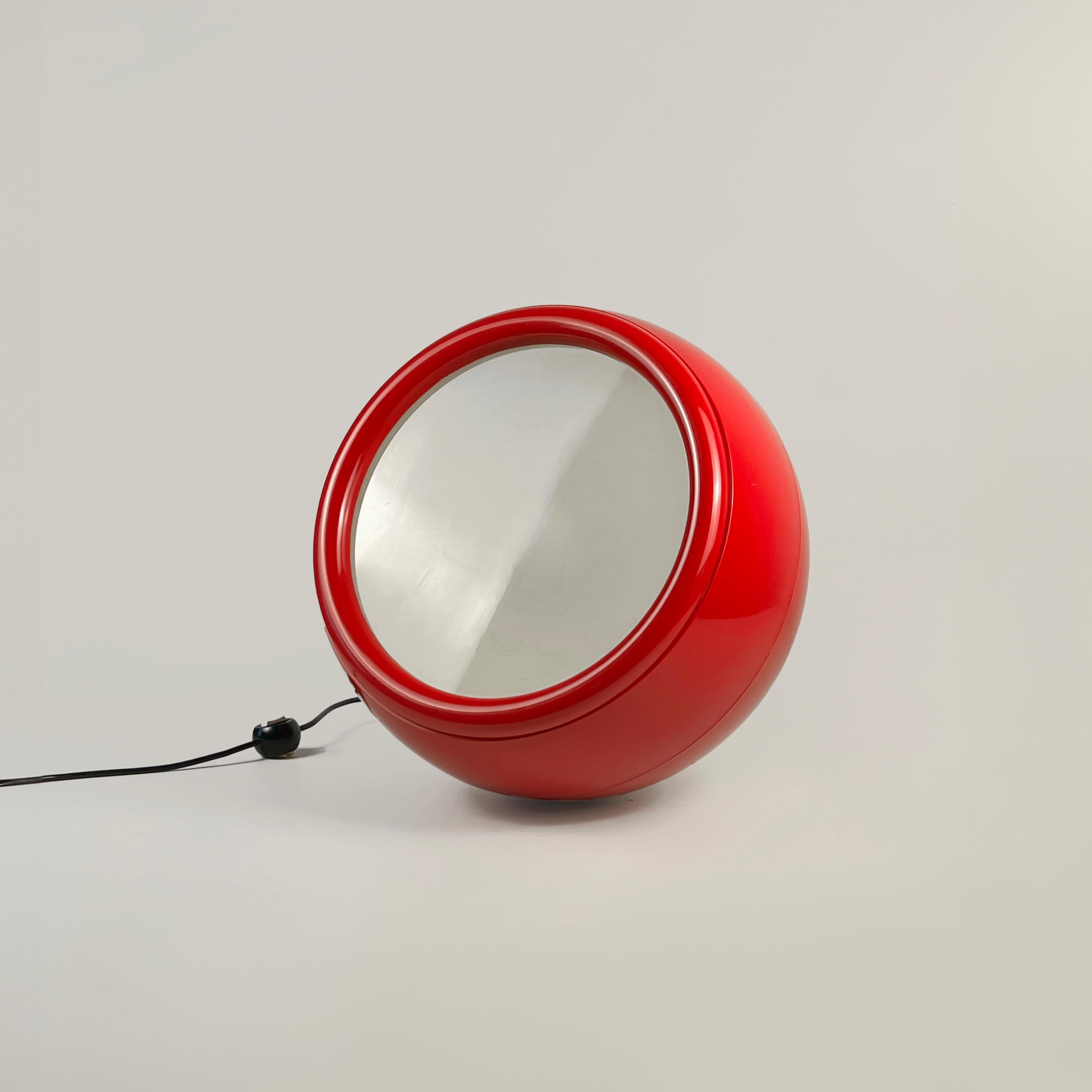 Italian Red Pallade (1st Ed. 1968) floor lamp designed by Studio Tetrarch for Artemide For Sale