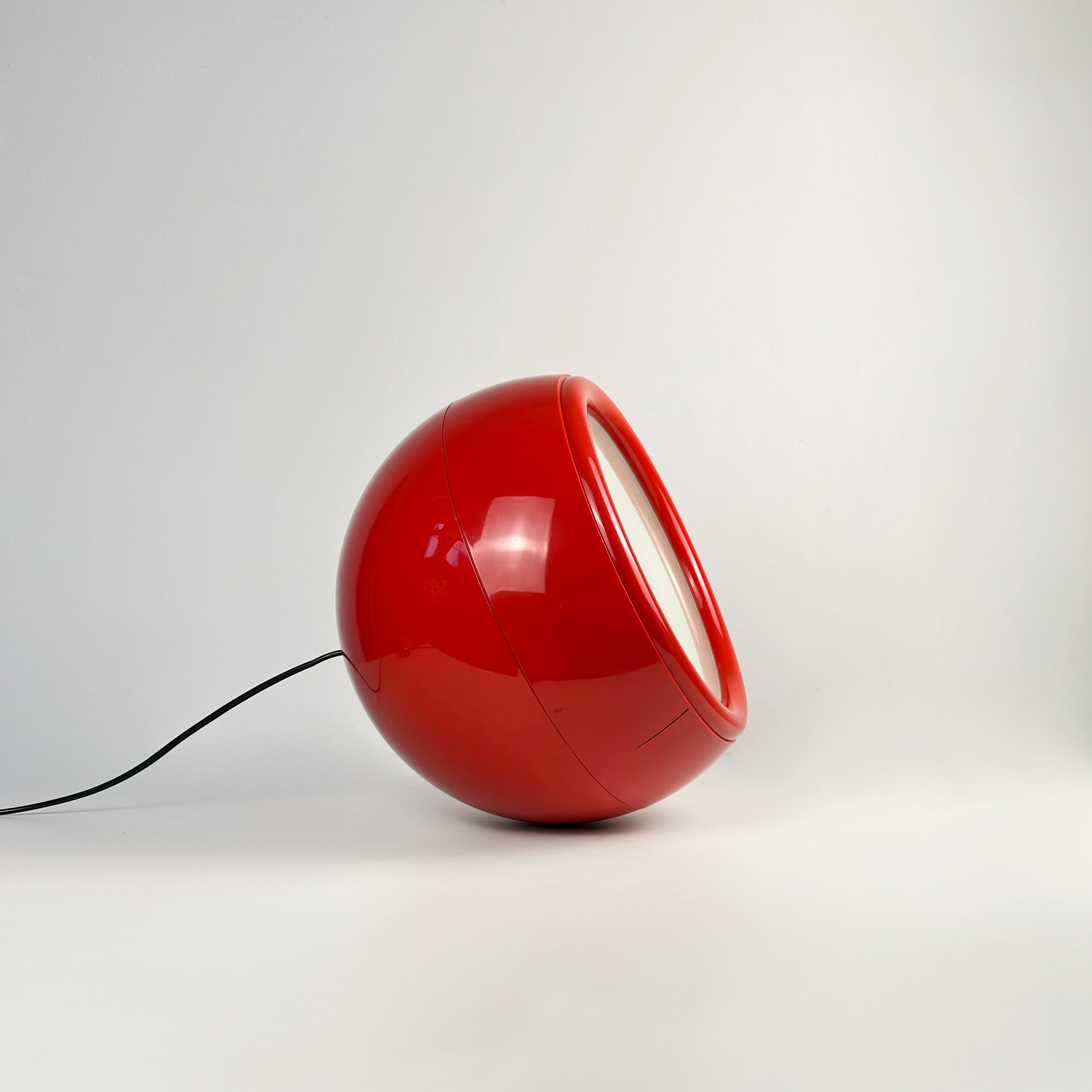Late 20th Century Red Pallade (1st Ed. 1968) floor lamp designed by Studio Tetrarch for Artemide For Sale
