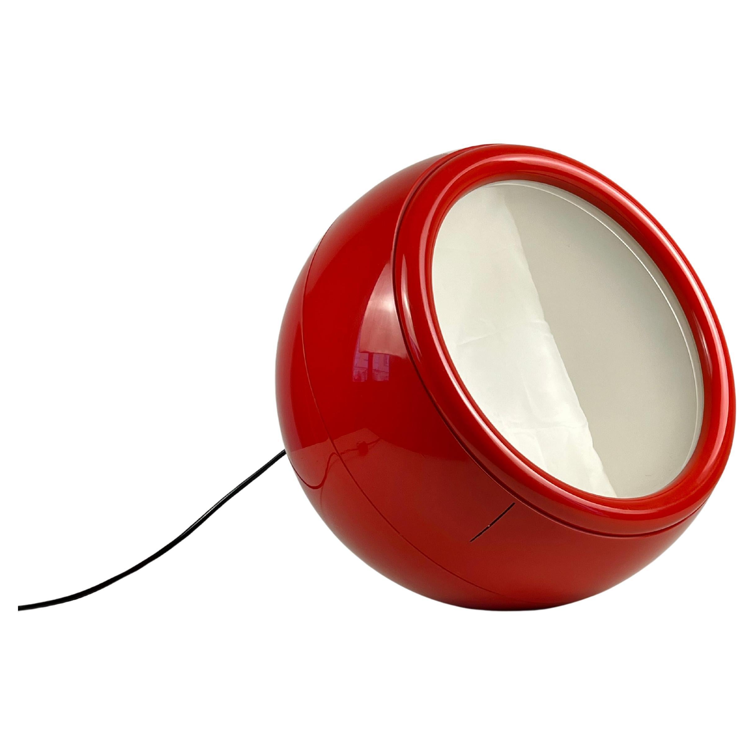 Lampadaire rouge Pallade (1ère édition 1968) conçu par le Studio Tetrarch pour Artemide