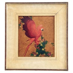 Red Parrot, Oil on Board, Stark Davis