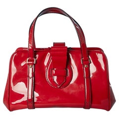 Red patent leather hand-bag Valentino Garavani Numbered 