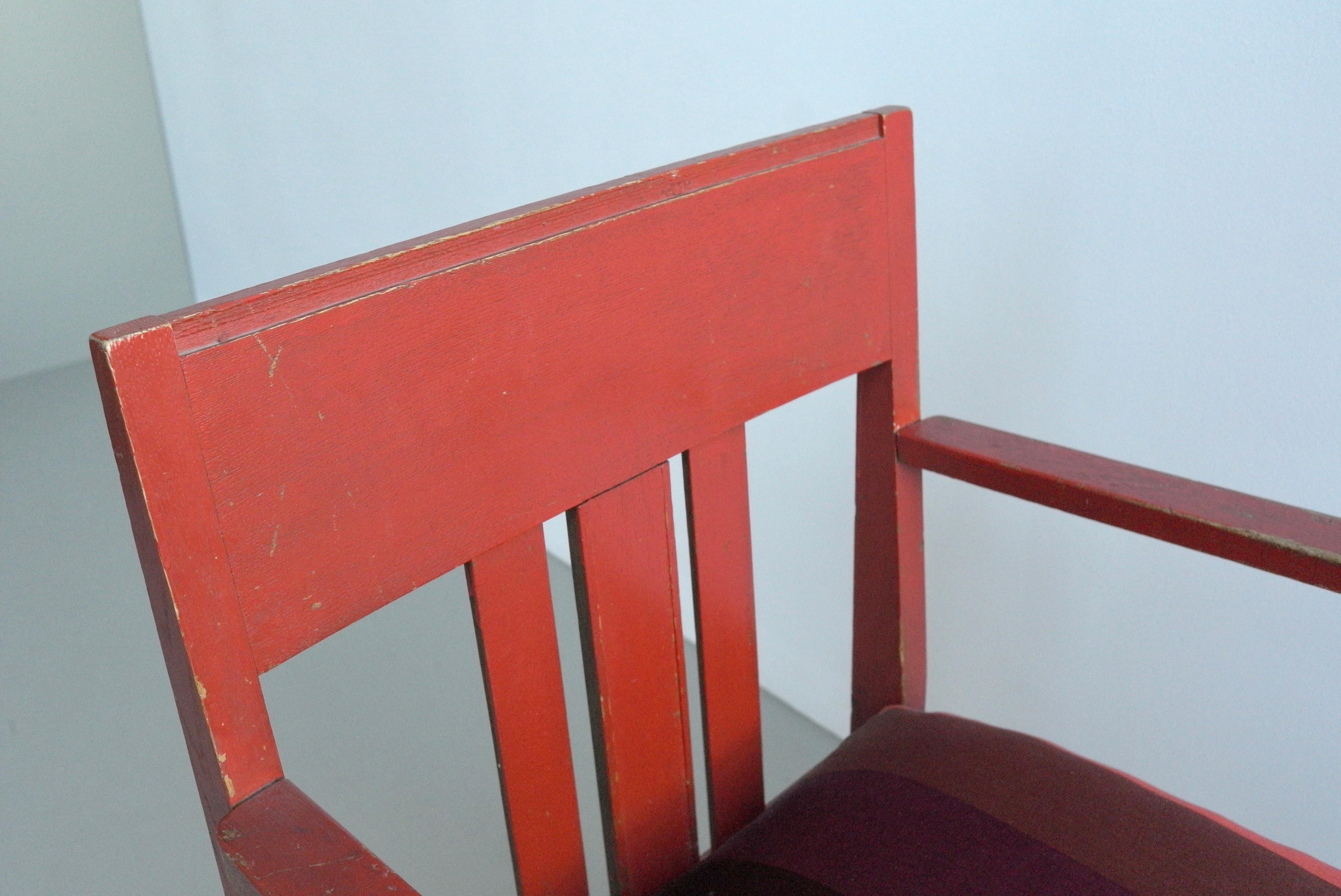 Red Patina Side chair in 