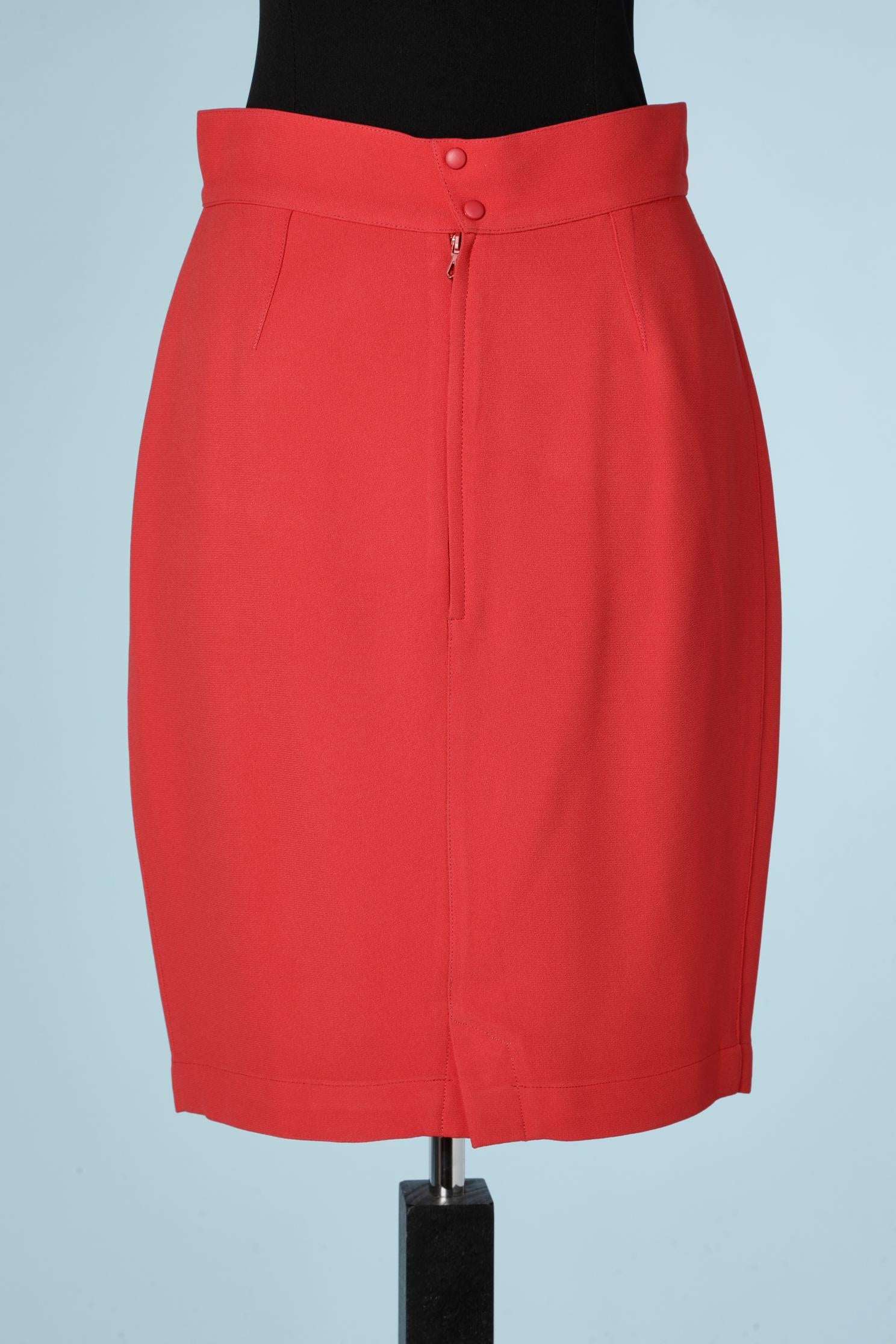 Women's Red pencil skirt Thierry Mugler For Sale