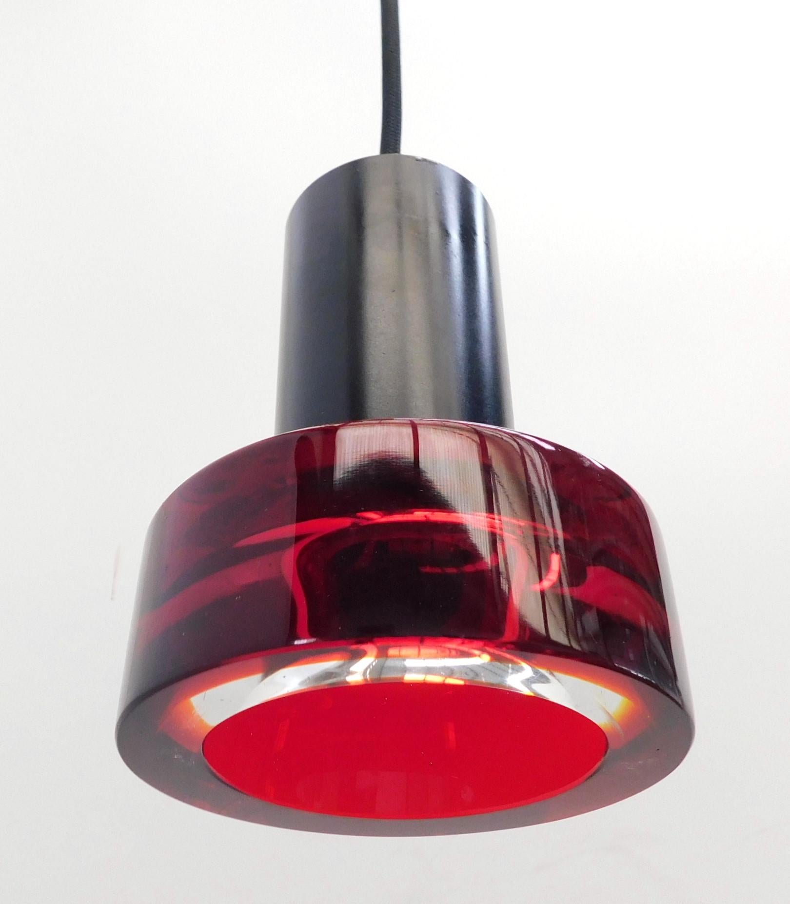Mid-Century Modern Red Pendant by Seguso For Sale