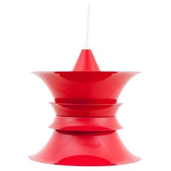 Red Pendant Lamp, Denmark, 1960s / 1970s
