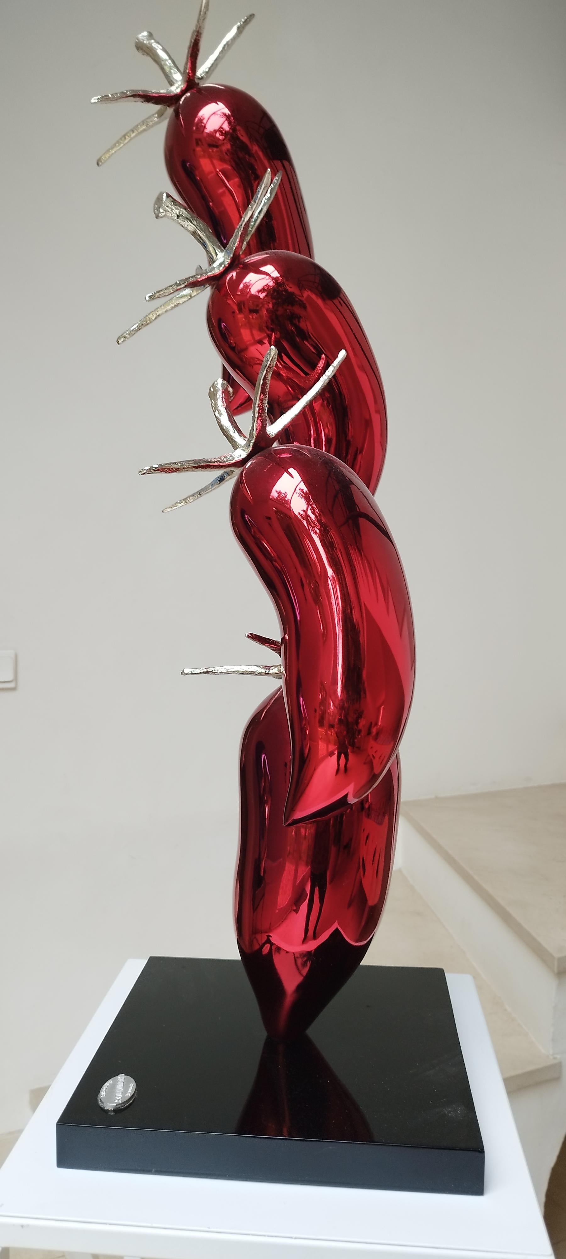 Red pepper polychrome bronze by Patrick LAROCHE Sculptor Designer In New Condition For Sale In PARIS, FR