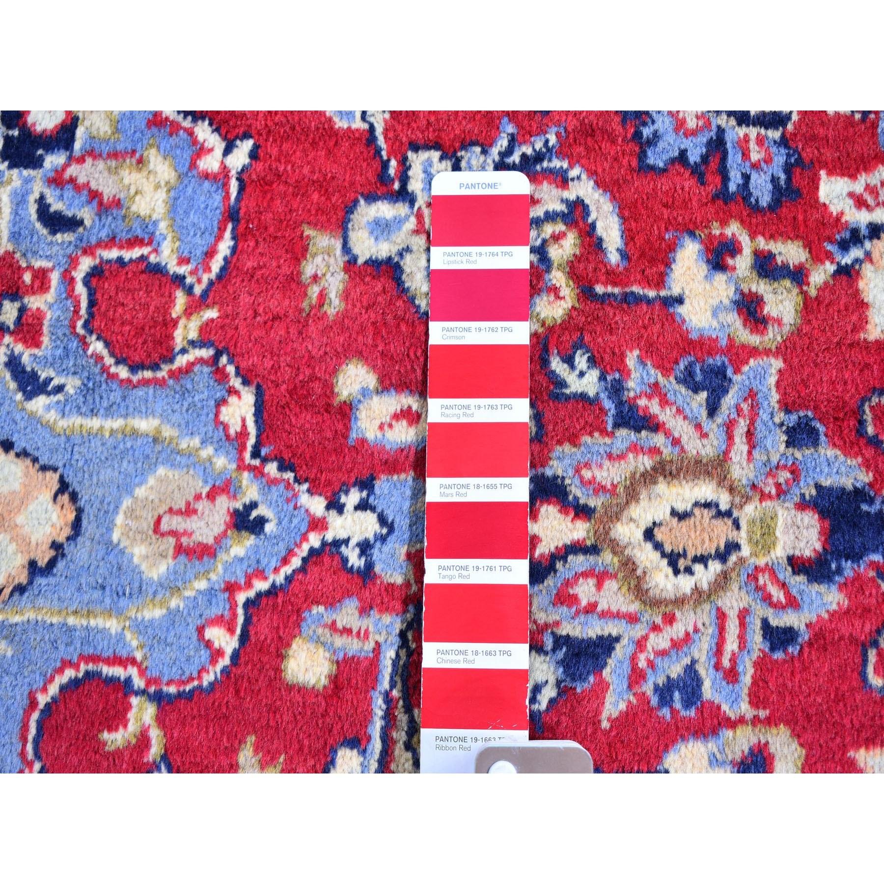 Hand-Knotted Red Persian Nahavand Full Pile Soft and Clean Pure Wool Hand Knotted Rug