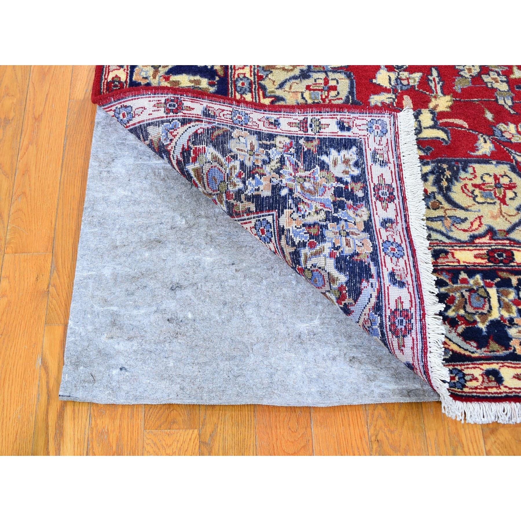 Red Persian Nahavand Full Pile Soft and Clean Pure Wool Hand Knotted Rug In Good Condition In Carlstadt, NJ