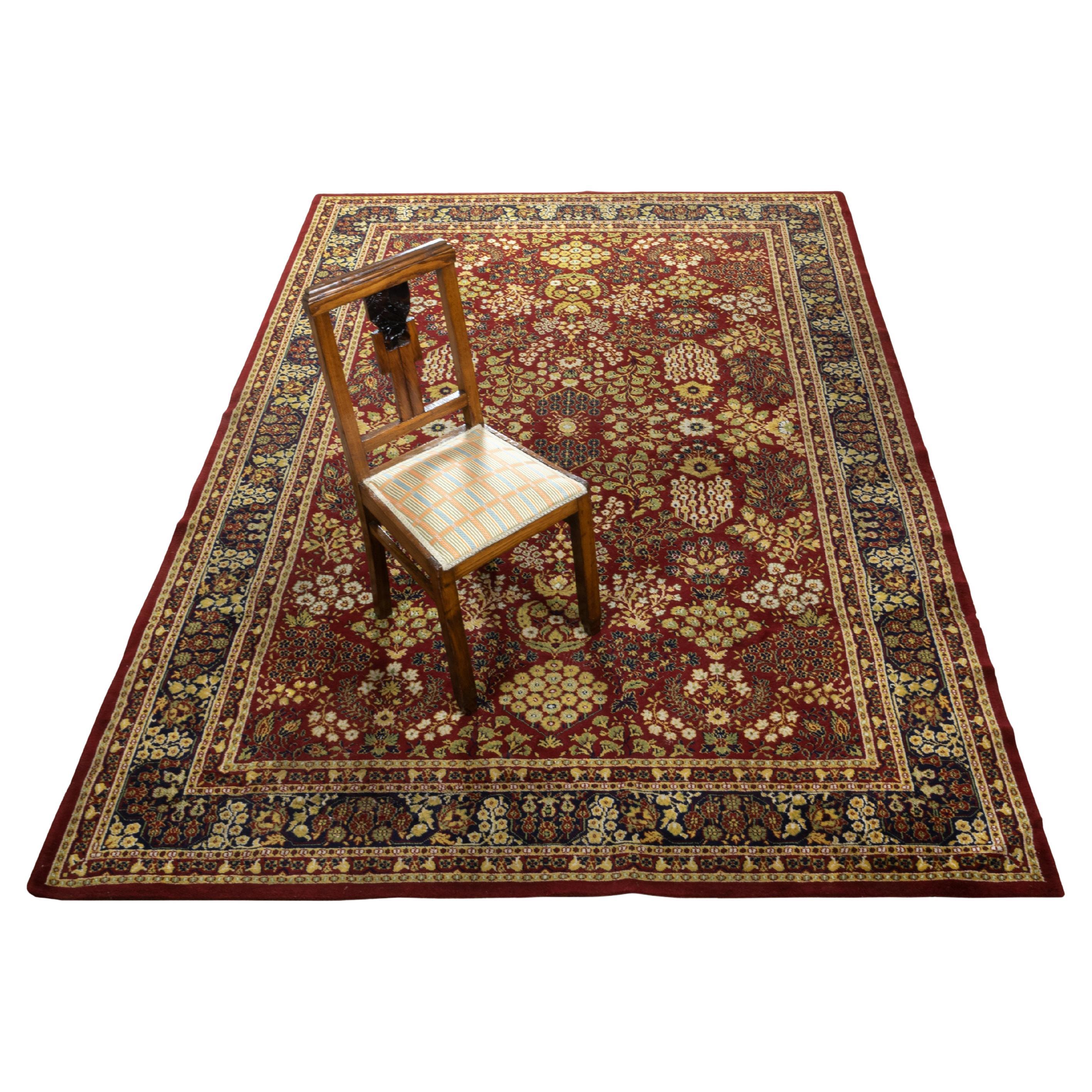 Red Persian Rug with Floral Pattern  117.3 x 78.7 inches For Sale
