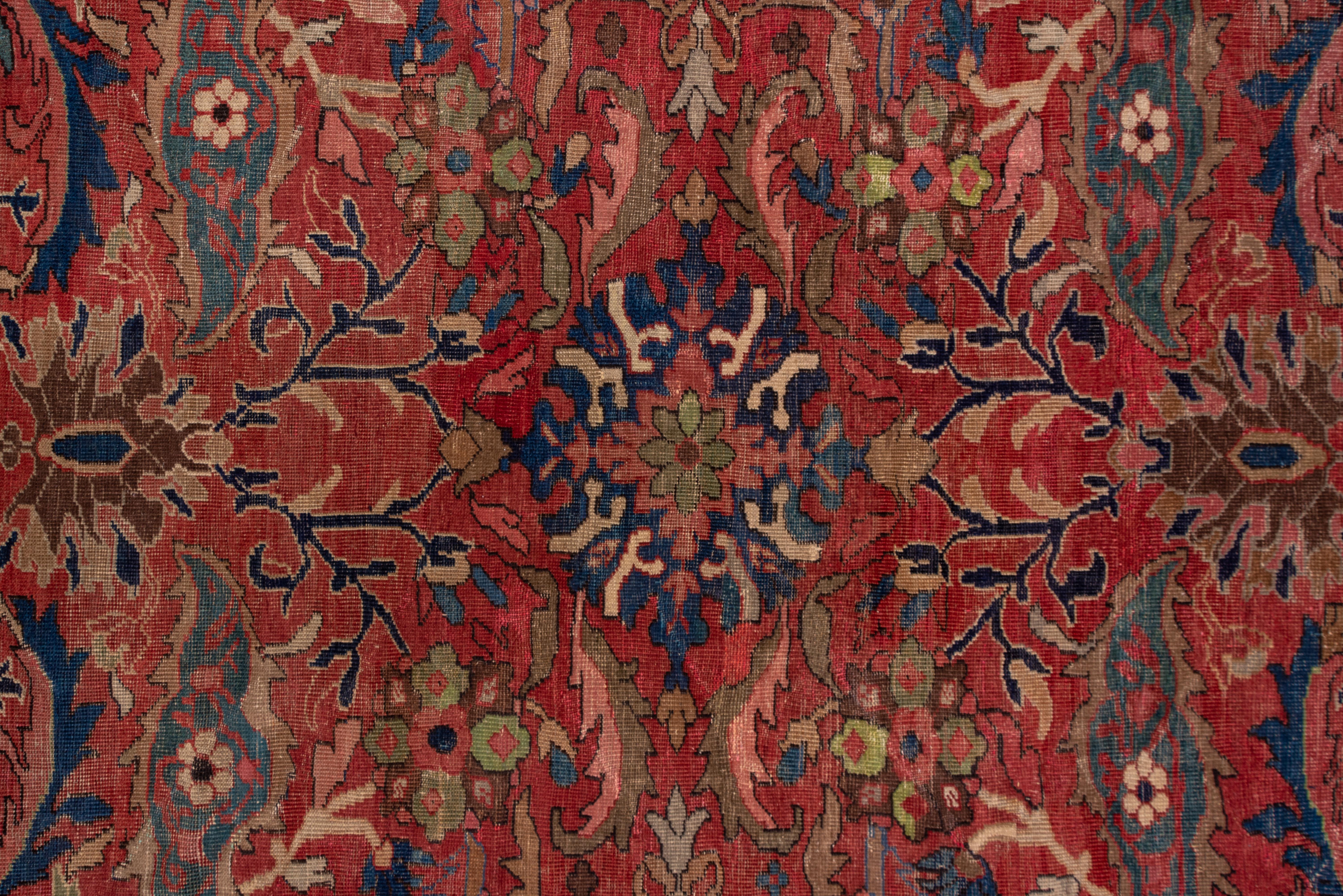 Red Persian Sultanabad Carpet, circa 1890s For Sale 1