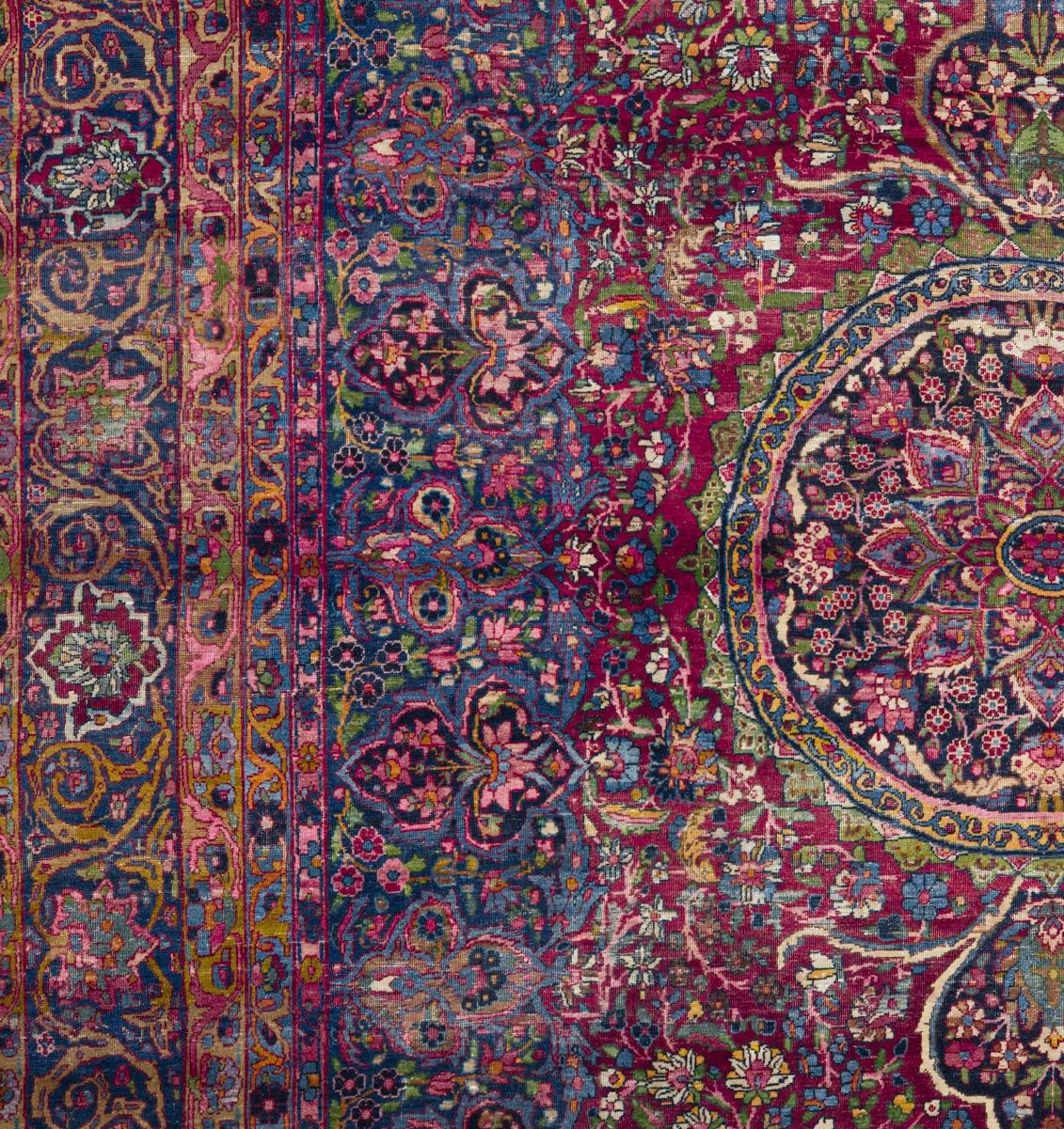 Red Persian Wool Hand Knotted Rug 9 ft x 11 ft 5 in (Wolle) im Angebot