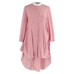 Red Pin Stripe Cotton Shirt Dress