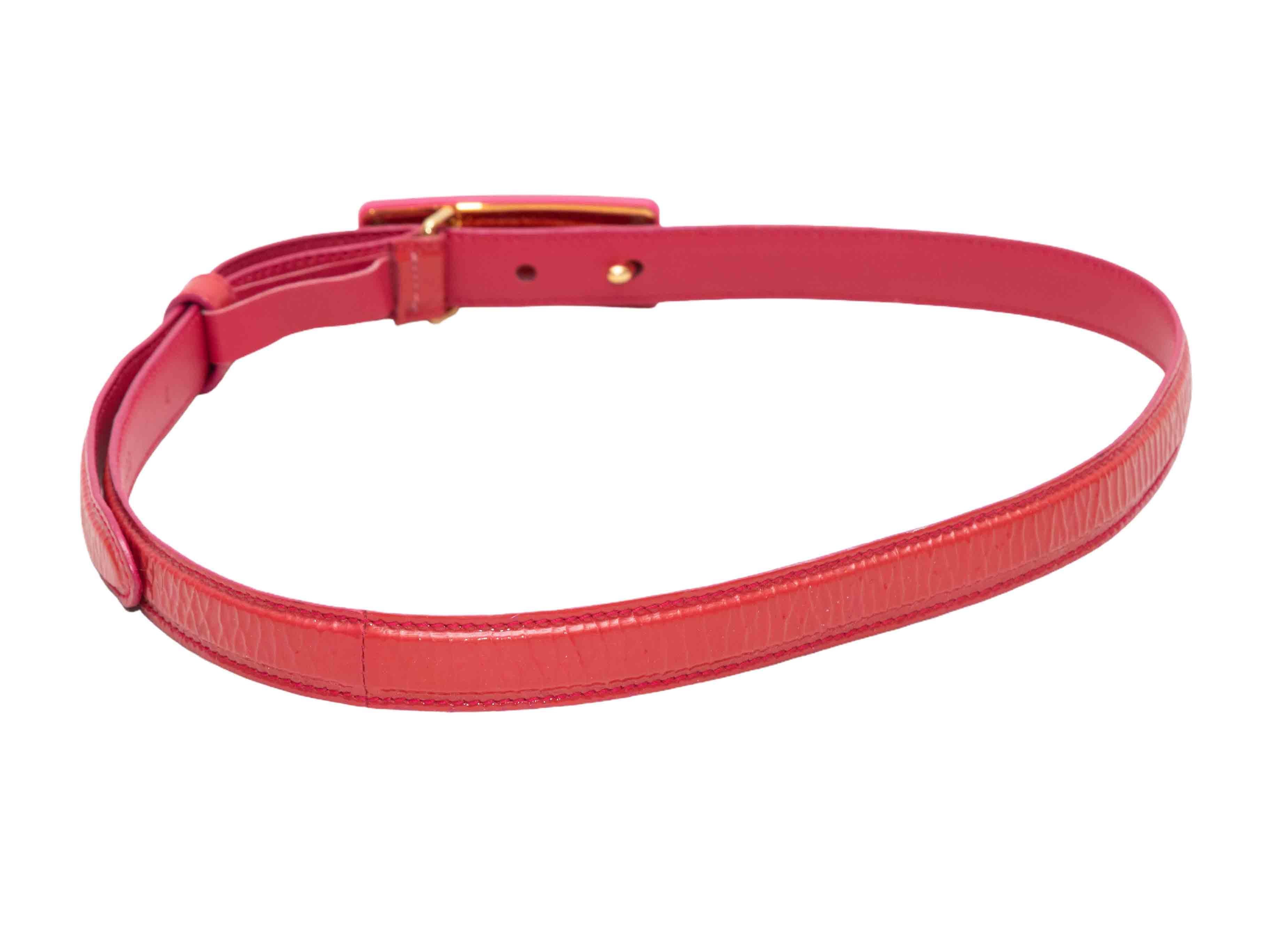 Rosa Cintura con logo rosso e rosa di Prada taglia US S in vendita