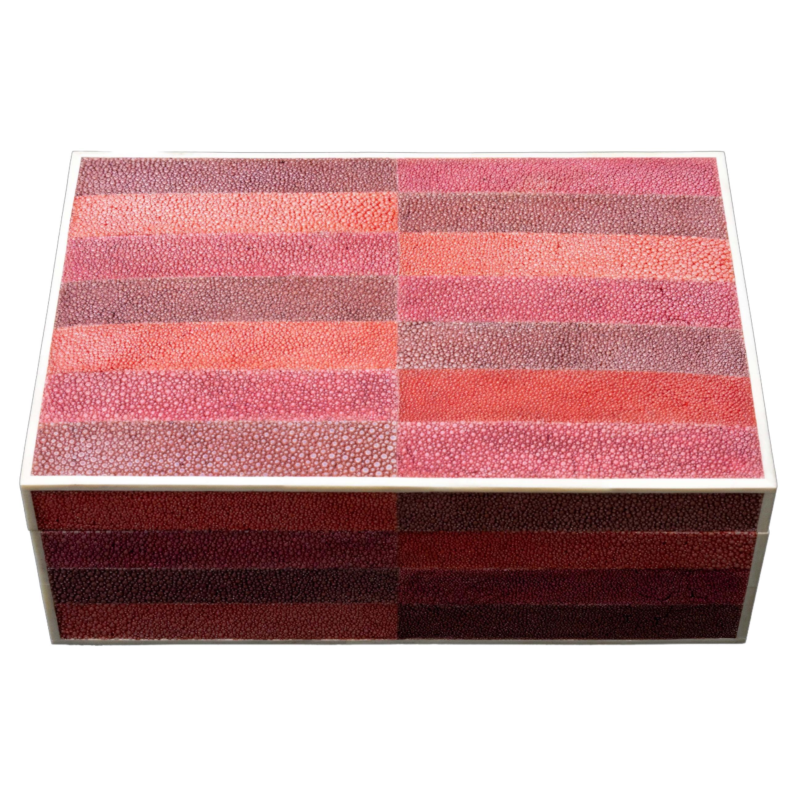 Red & Pink Shagreen Box