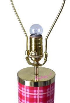 "Red Plaid" Table Lamp by Ashley Longshore x Ken Fulk, 2021