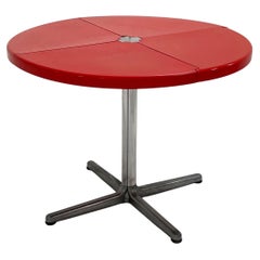 Table pliante Plana rouge de Giancarlo Piretti pour Anonima Castelli, 1970