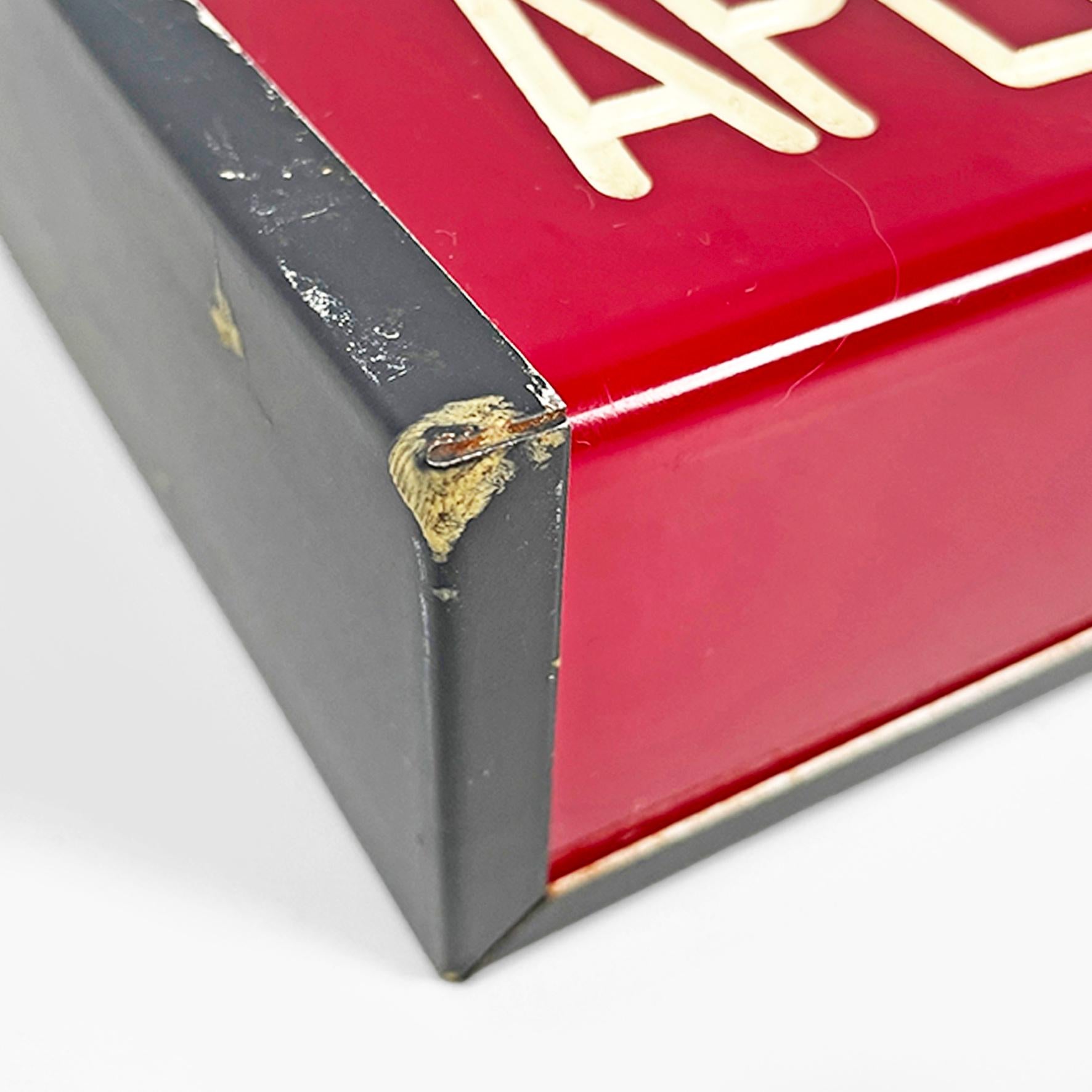 Rotes Schreibendes Kino- oder Theaterschild aus Kunststoff und Weiß, 1960er Jahre im Angebot 4