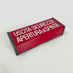 Italian mid-century modern red plastic cinema or theater sign, 1960s
