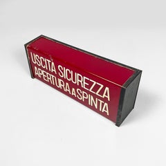 Signe de cinéma ou de théâtre en plastique rouge et blanc, années 1960