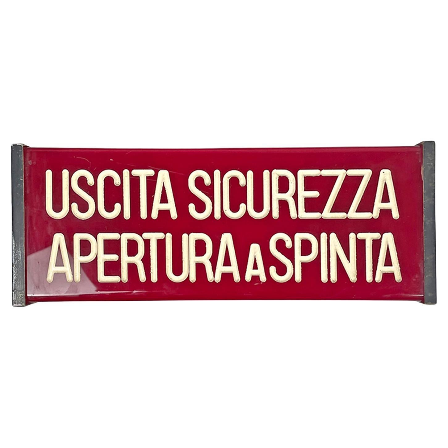Rotes Schreibendes Kino- oder Theaterschild aus Kunststoff und Weiß, 1960er Jahre