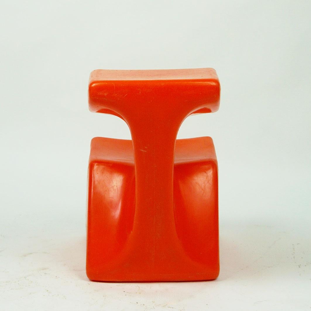 Late 20th Century Red plastic Children Chair by Luigi Colani for Top System Burkhard Lübke Germany For Sale