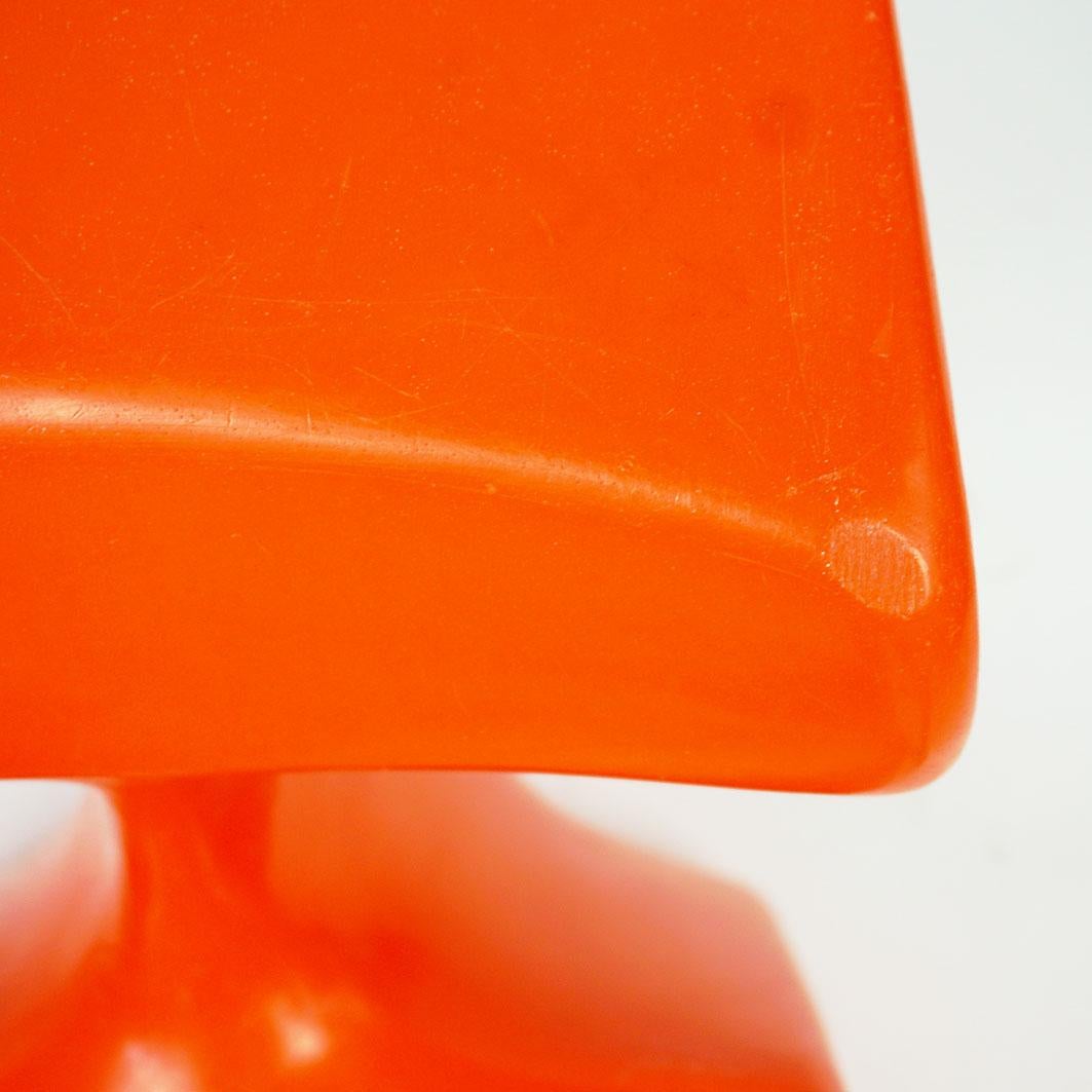 Red plastic Children Chair by Luigi Colani for Top System Burkhard Lübke Germany For Sale 3