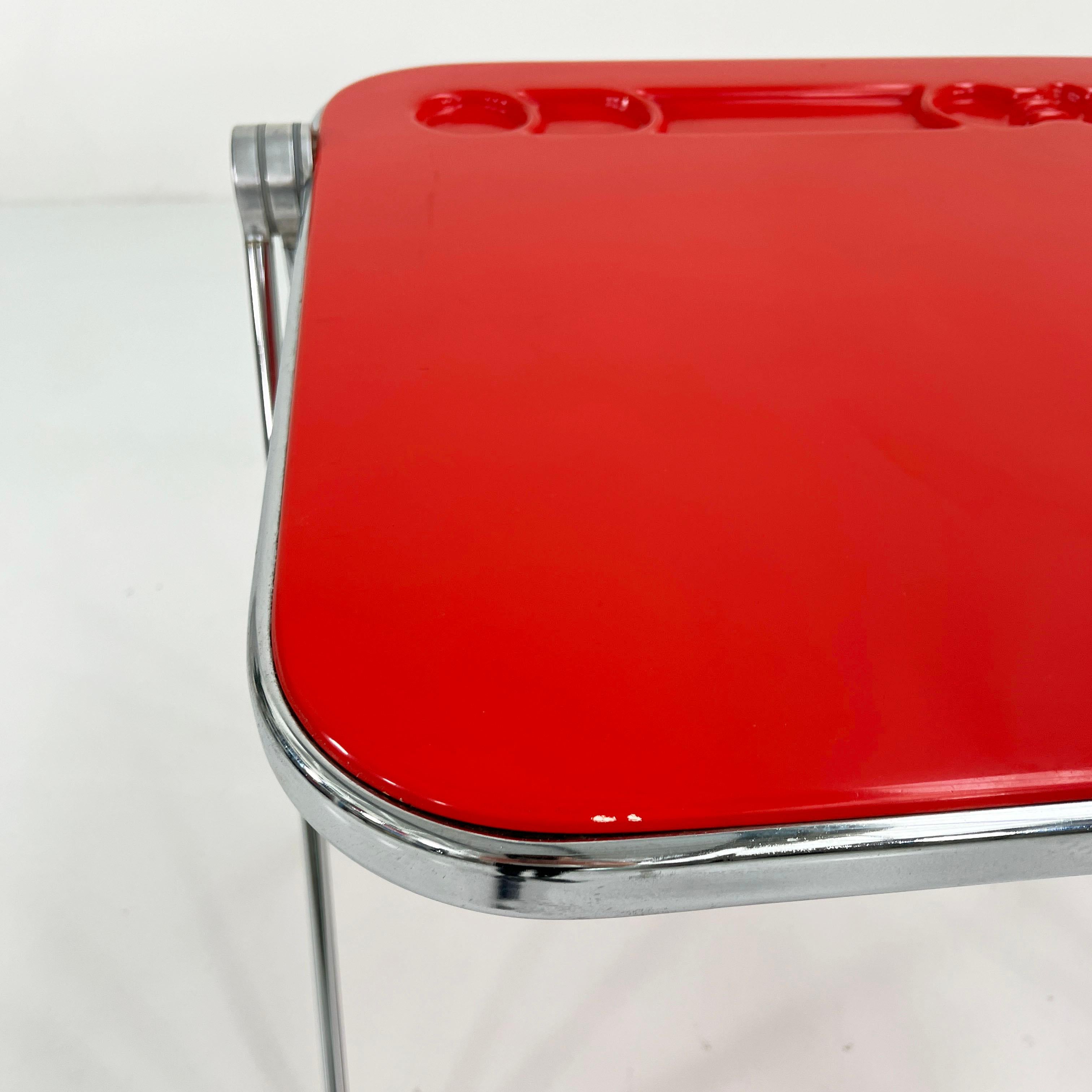Red Platone Folding Desk by Giancarlo Piretti for Anonima Castelli, 1970s 5