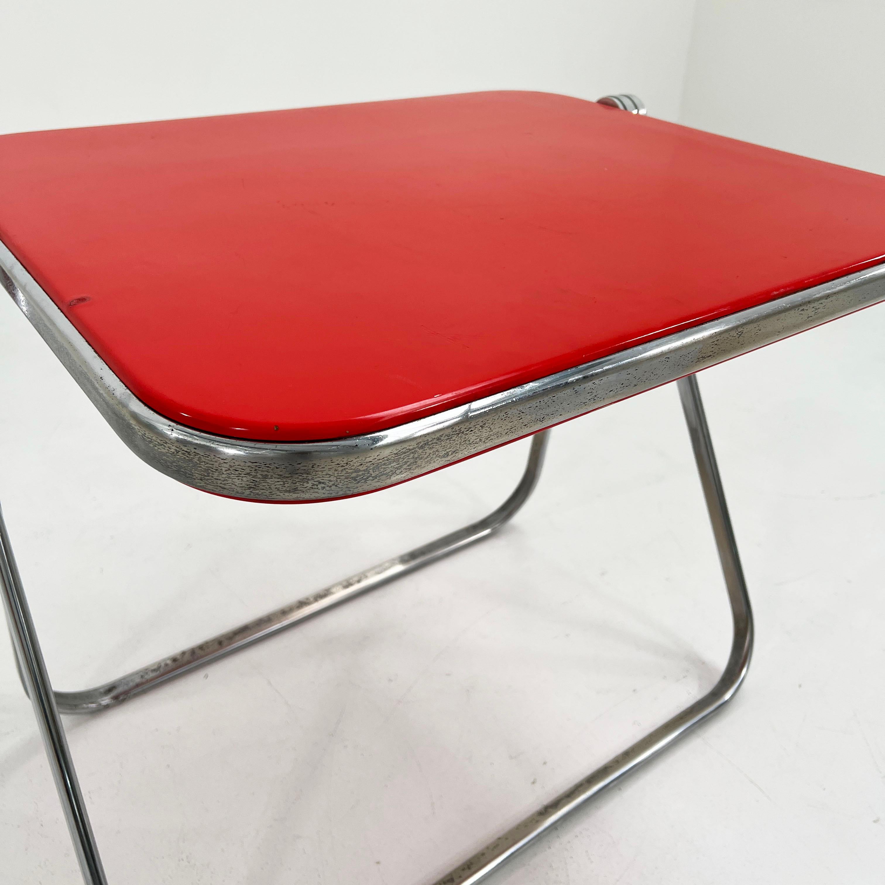 Red Platone Folding Desk by Giancarlo Piretti for Anonima Castelli, 1970s 7