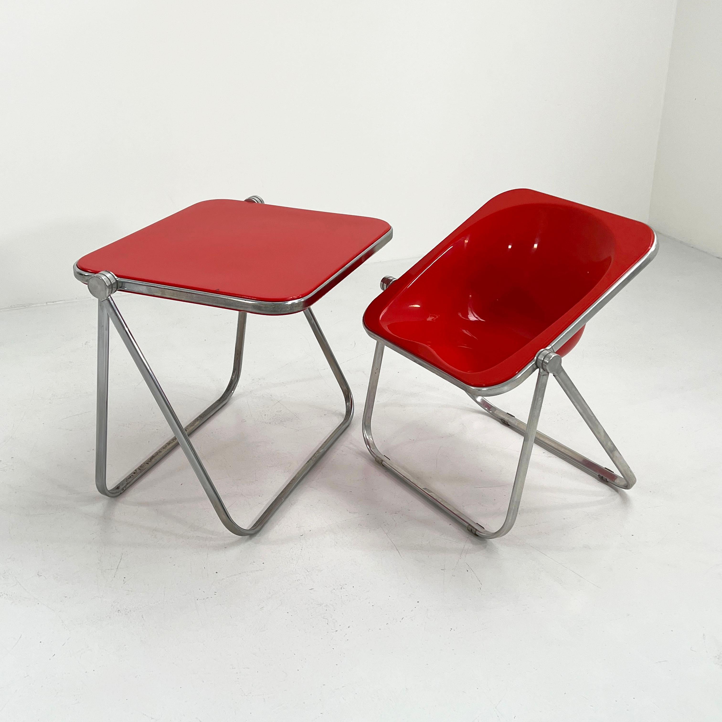 Red Platone Folding Desk by Giancarlo Piretti for Anonima Castelli, 1970s 8