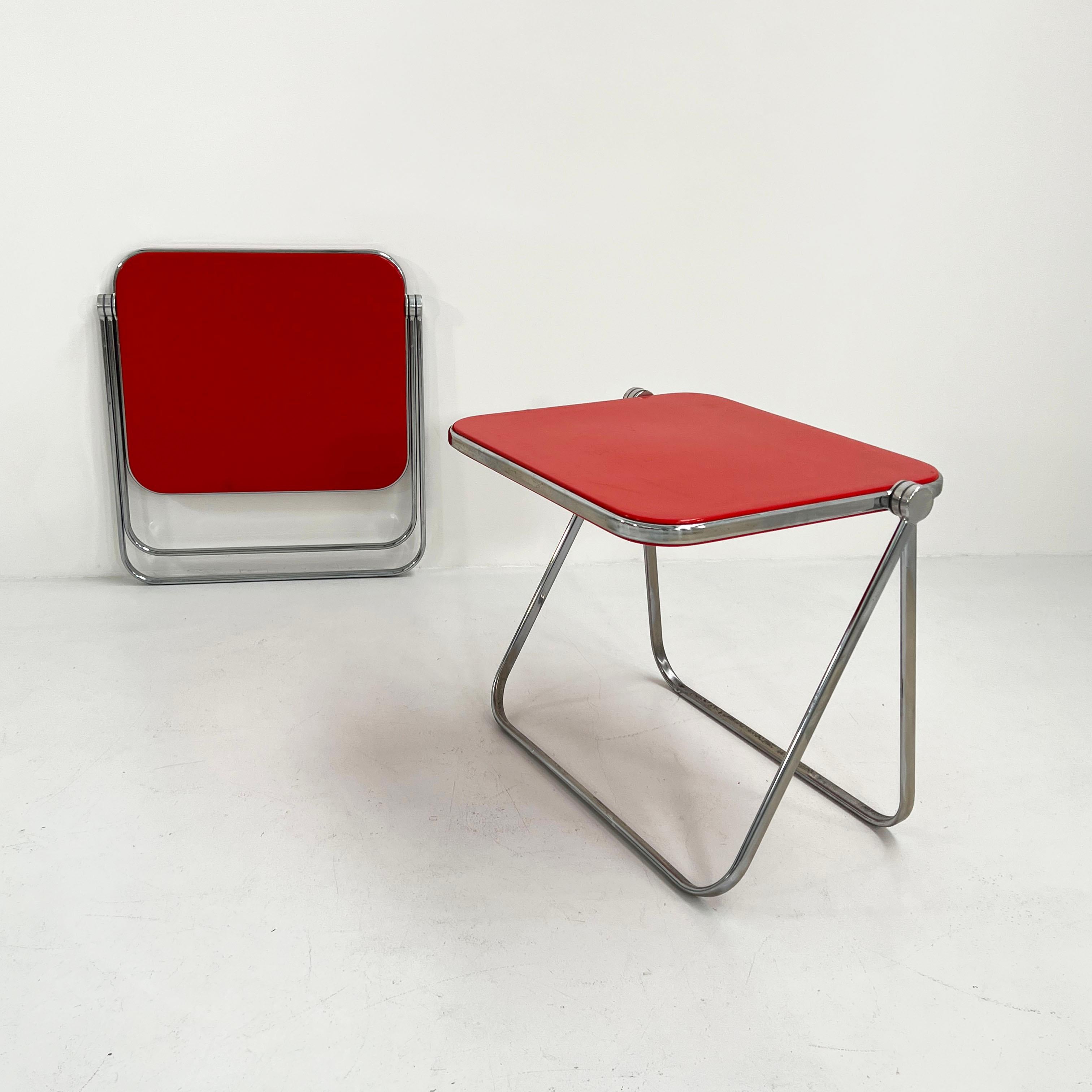 Mid-Century Modern Red Platone Folding Desk by Giancarlo Piretti for Anonima Castelli, 1970s