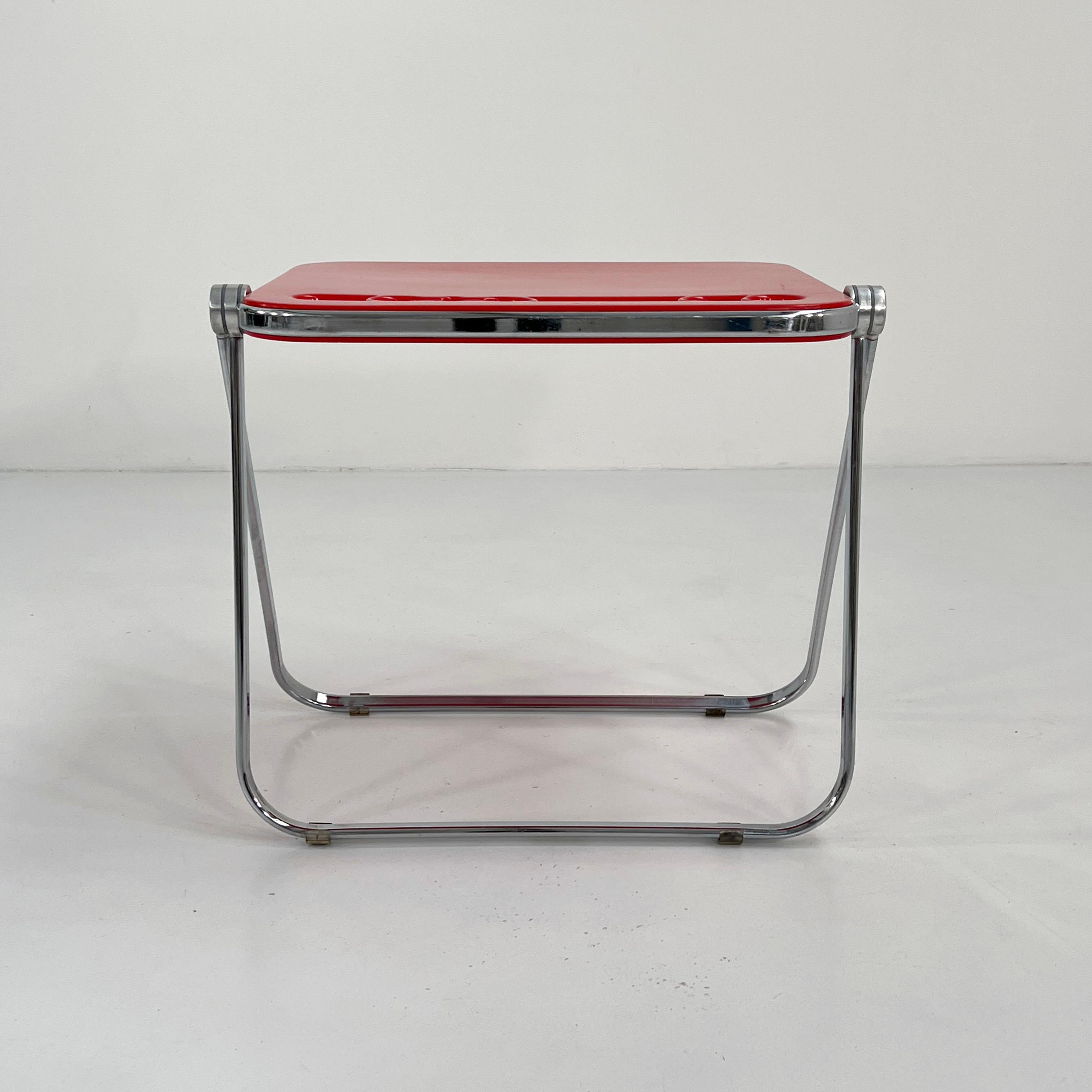 Late 20th Century Red Platone Folding Desk by Giancarlo Piretti for Anonima Castelli, 1970s