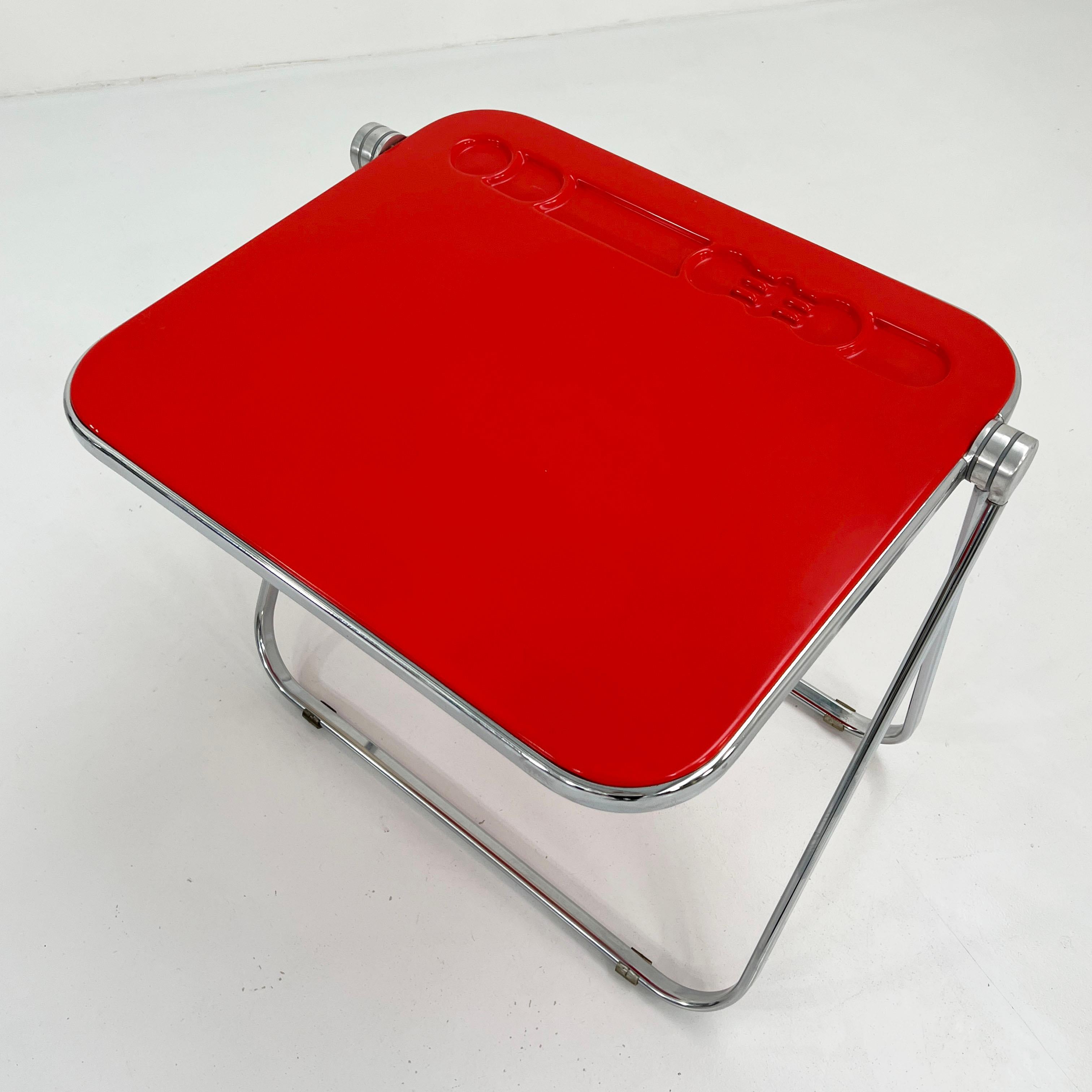 Red Platone Folding Desk by Giancarlo Piretti for Anonima Castelli, 1970s 1