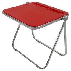 Vintage Red Platone Folding Desk by Giancarlo Piretti for Anonima Castelli, 1970s