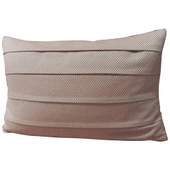 Red Pleated Woven Silk Decorative Lumbar Pillow