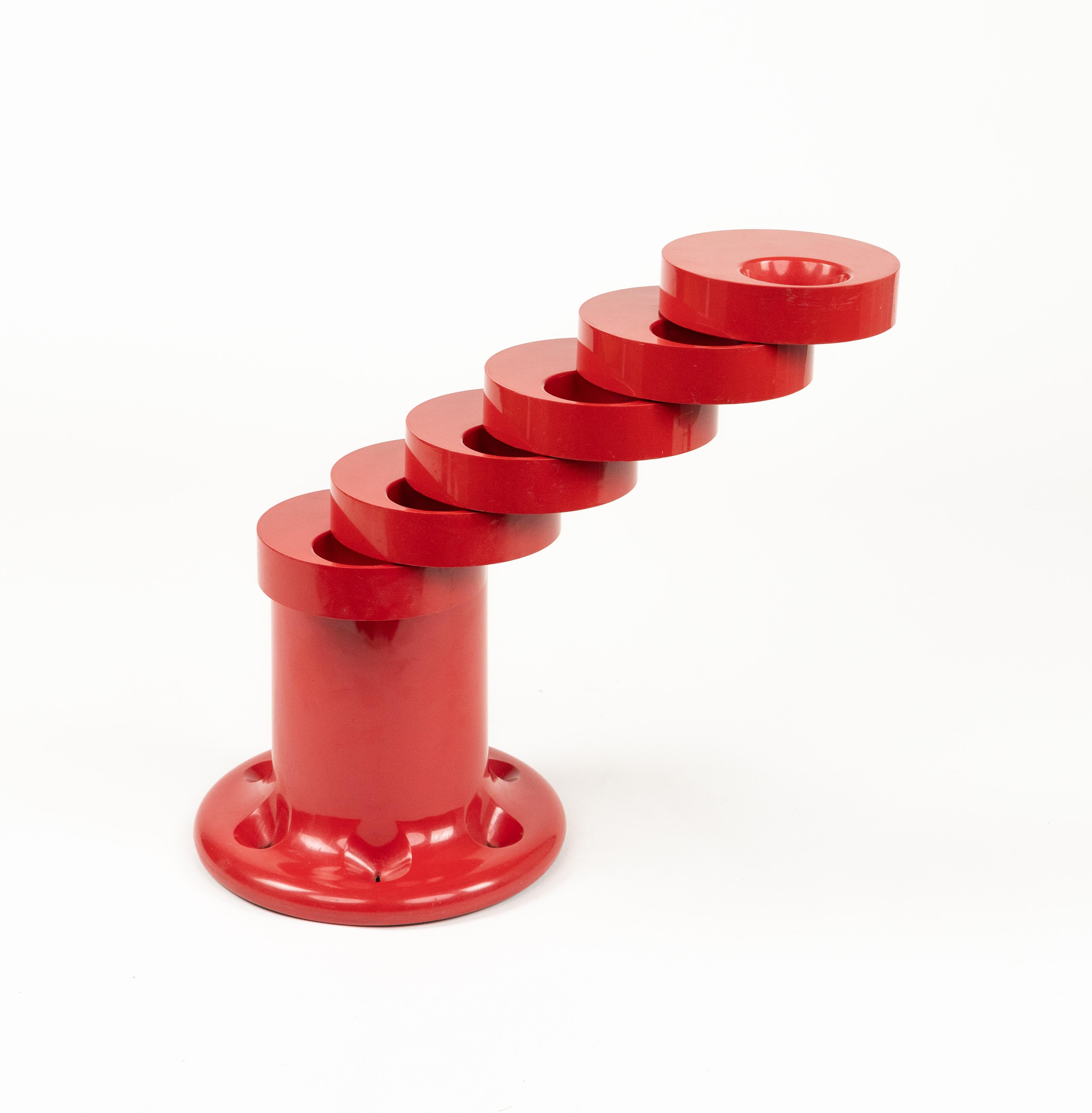 Stand pour Umbrella en Pluvium rouge Giancarlo Piretti pour Anonima Castelli Italie 1970 en vente 7