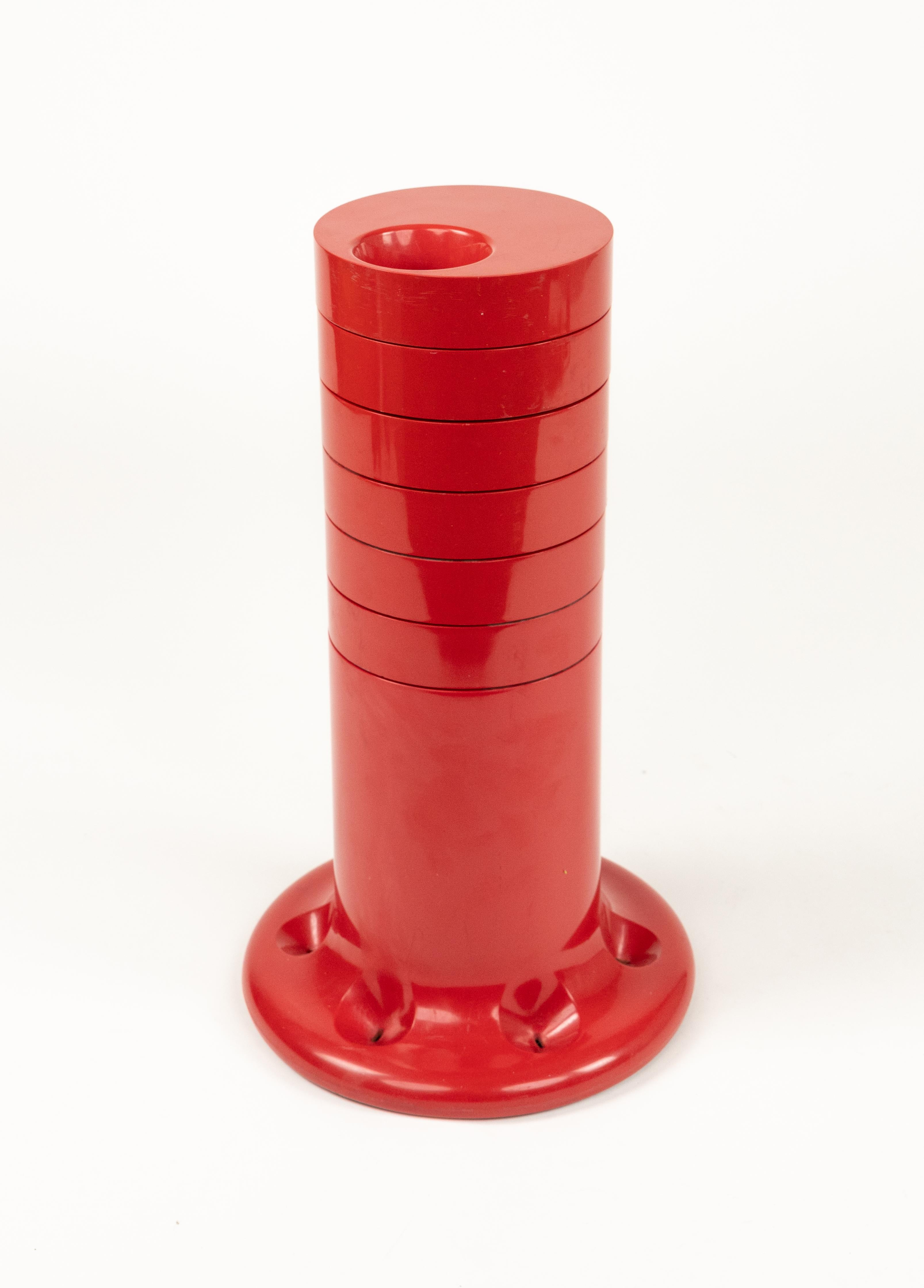 Stand pour Umbrella en Pluvium rouge Giancarlo Piretti pour Anonima Castelli Italie 1970 en vente 8