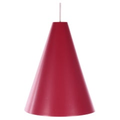 Red Point Hanging Lamp with Glass in It Made in the 1960s