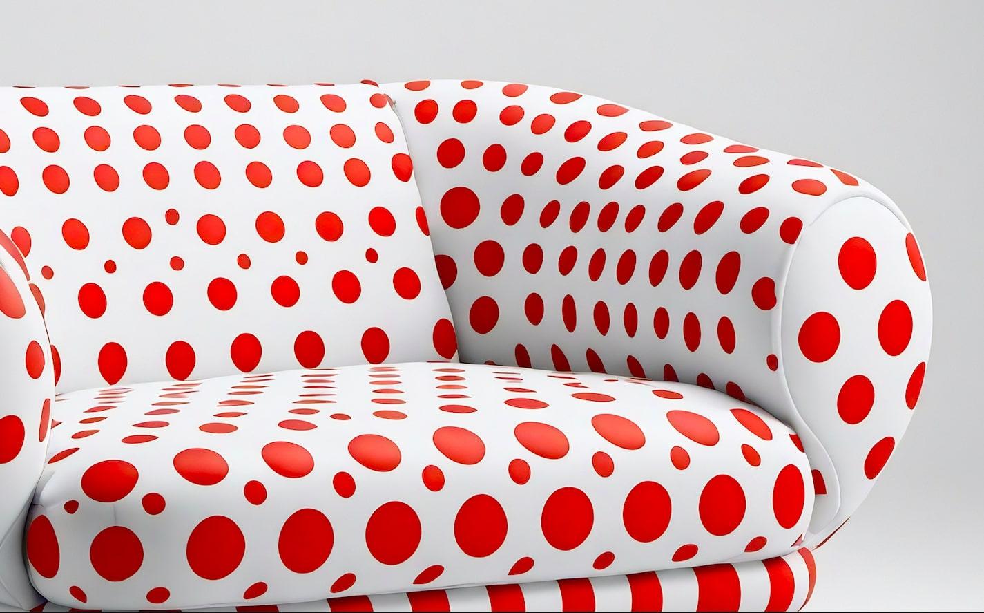 Roter Polkadot-Loungesessel im Zustand „Neu“ im Angebot in New York, NY