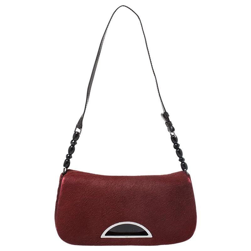 Red Pony Hair Malice Shoulder Bag